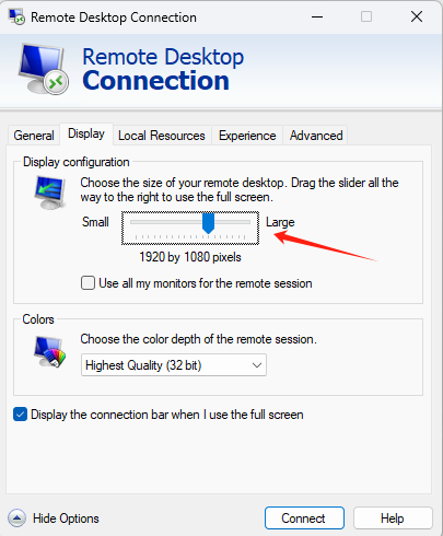 configuración de escritorio remoto