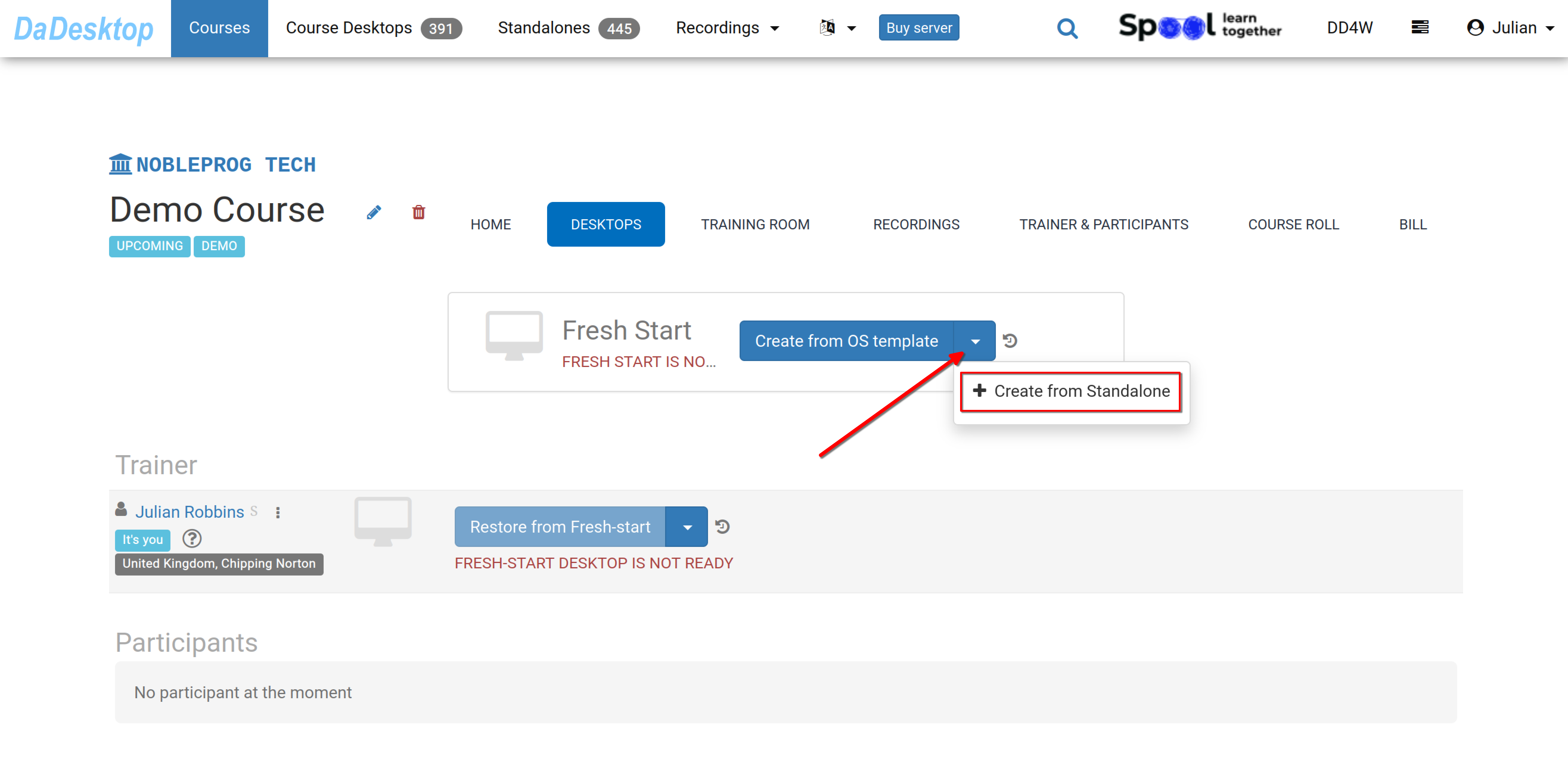 Crear Fs desde máquina independiente