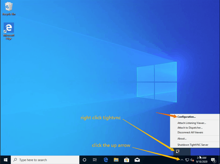 Configurar TightVNC