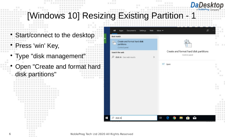 Administrador de discos de Windows