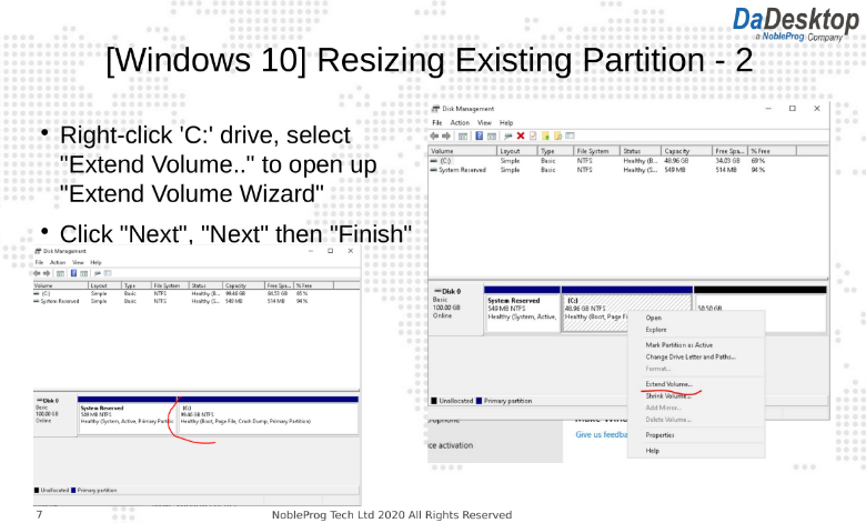Redimensionar partición de Windows