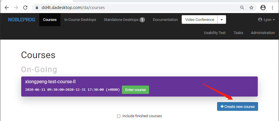 crear nuevo curso
