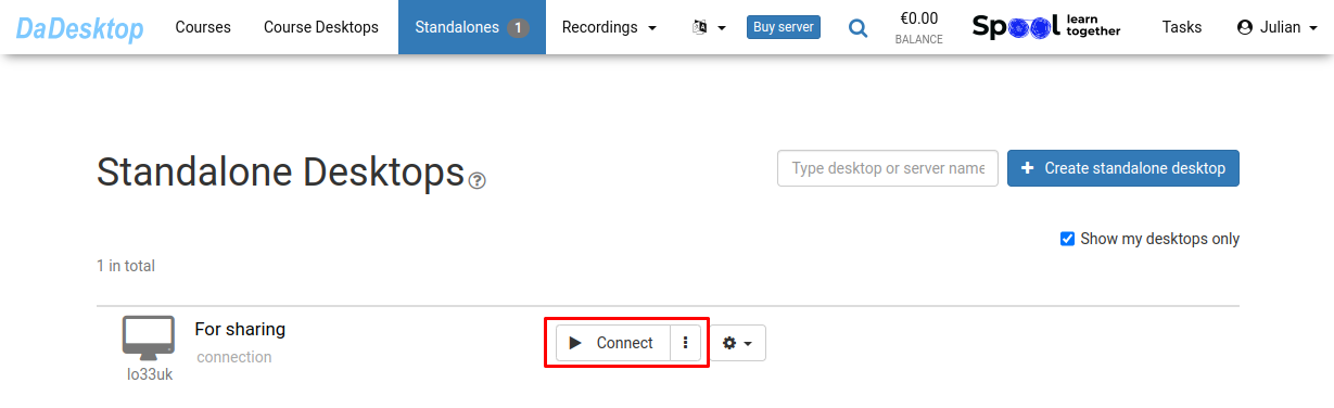 Conectar a Standalone